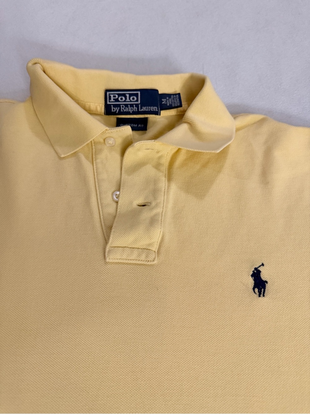 Ralph Lauren Men’s Yellow Polo with Navy Pony